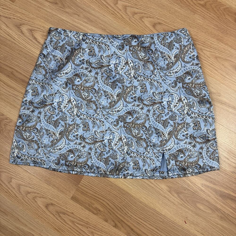 Women’s Paisley Mini Skirt Size S Hollister Blue